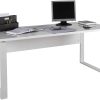 שולחן מחשב לבן ענק